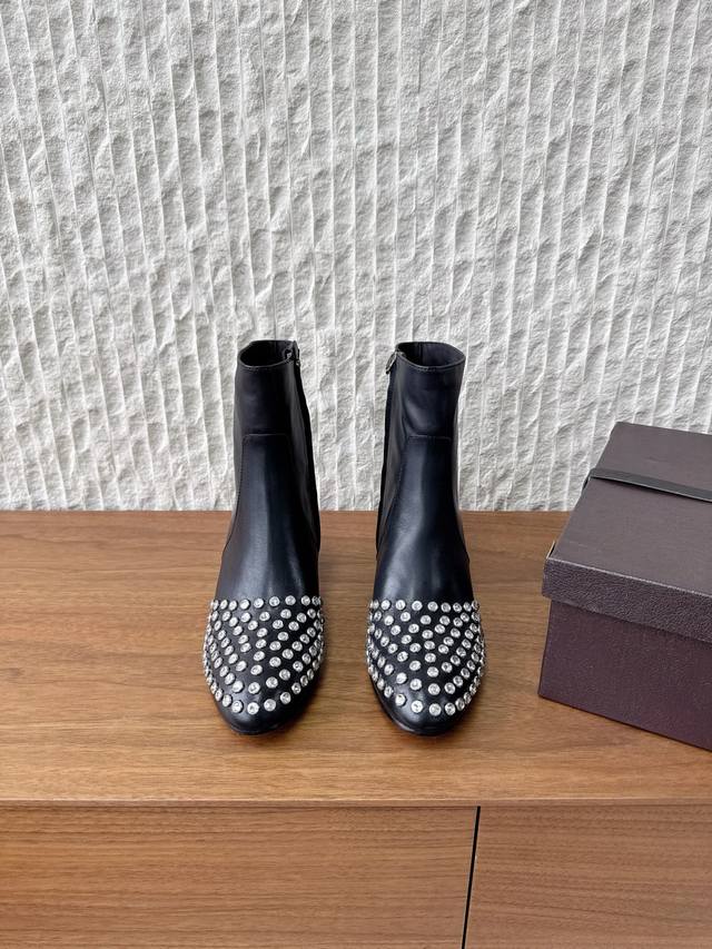 G101 Alaia 25Ss Autumn/Winter New Crystal Rhinestone Hot Rhinestone Side Zipper