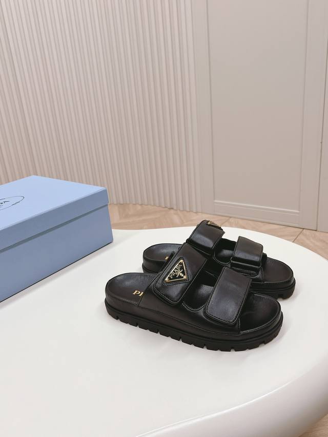 Latest Collection! Prada Spring/Summer New Sandals with Velcro Straps - Latest R