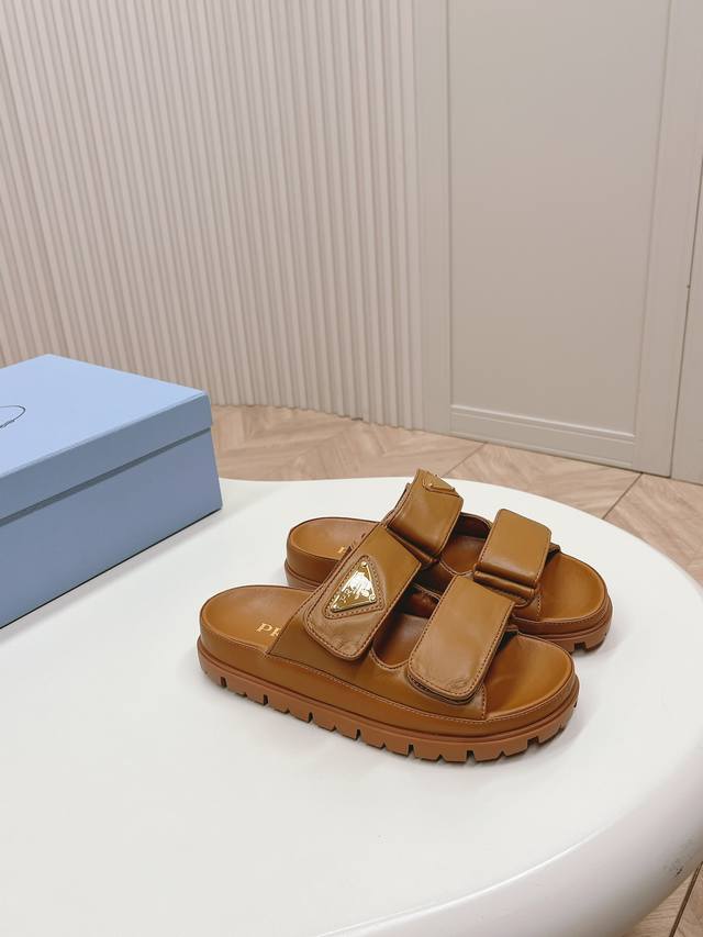 Latest Collection! Prada Spring/Summer New Sandals with Velcro Straps - Latest R