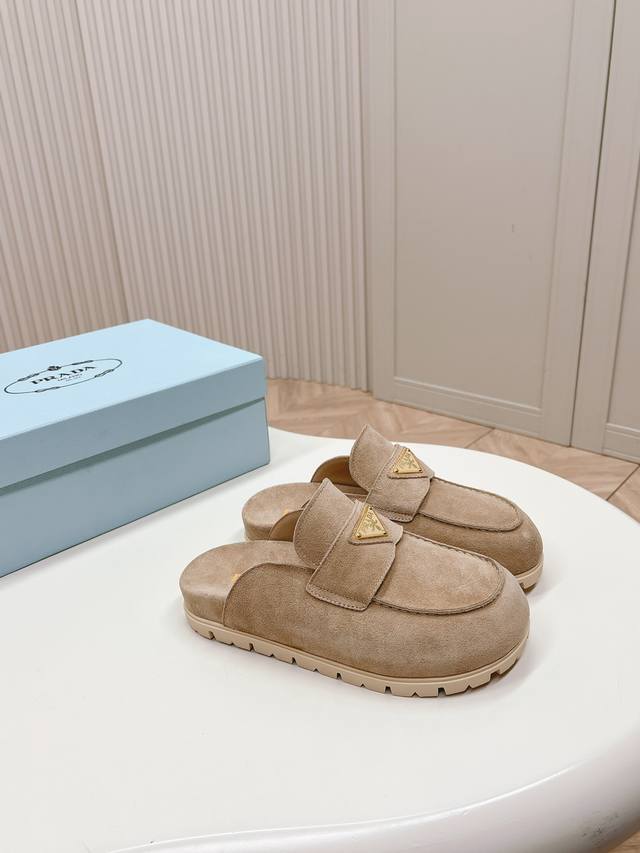 Latest Collection! Prada Spring/Summer New Sandals - Triangle Buckle Bread Toe H