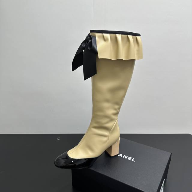 Chanel 25A Fall/Winter New Bow-Knot Elastic Boots with Back Zipper (Ddd) When cl
