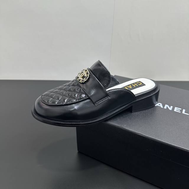 2025 Spring New Chanel Loafers/Matcha Shoes with Diamond Embroidery and Letter B