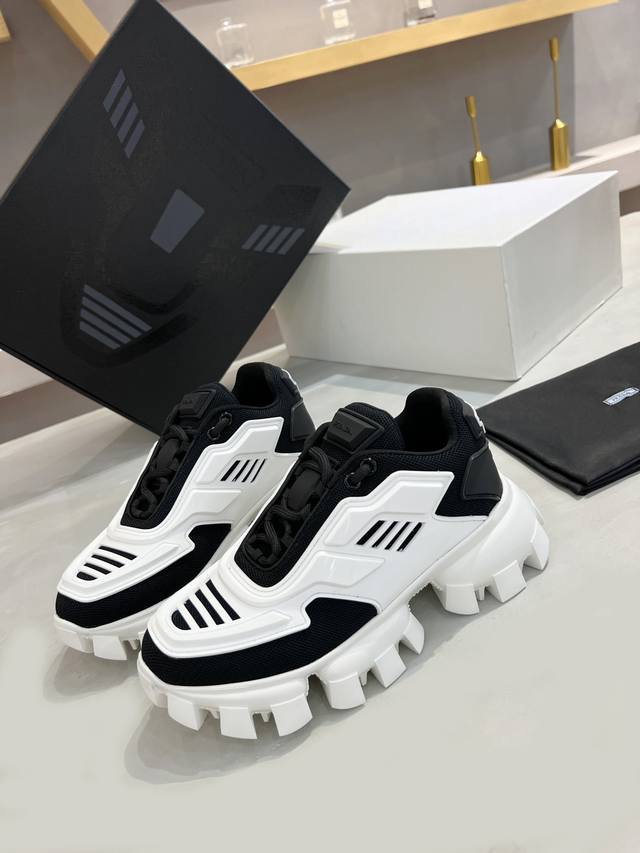 Prada premium quality, the latest Prada runway shoes are here! These chunky snea