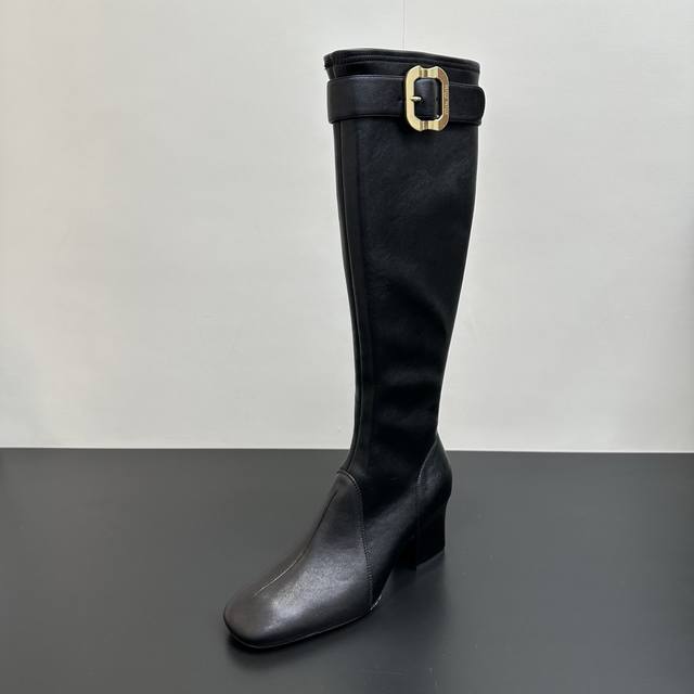 Miumiu F026 2025 Autumn/Winter Runway New Slim Fit High-Heeled Long Boots with E