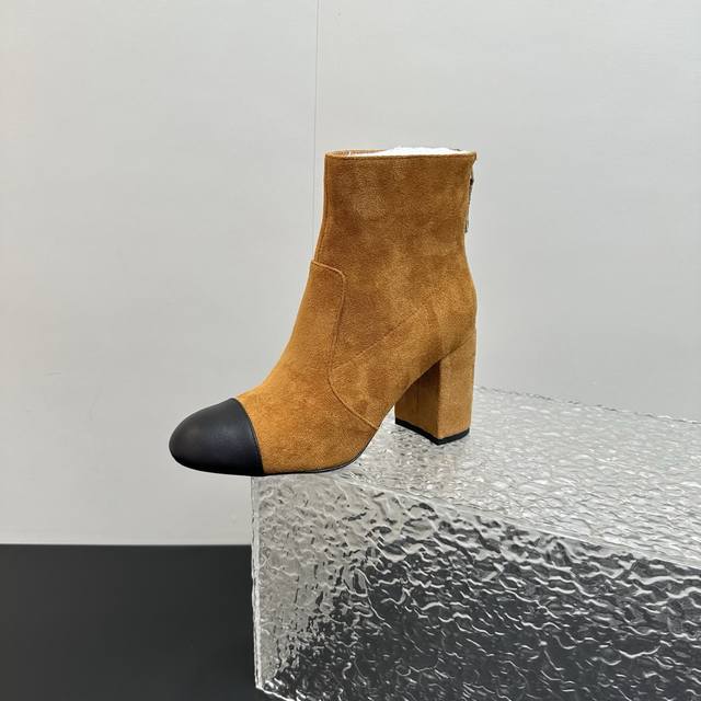 Chanel's new patchwork ankle boots, simple and elegant, fashionable and versatil