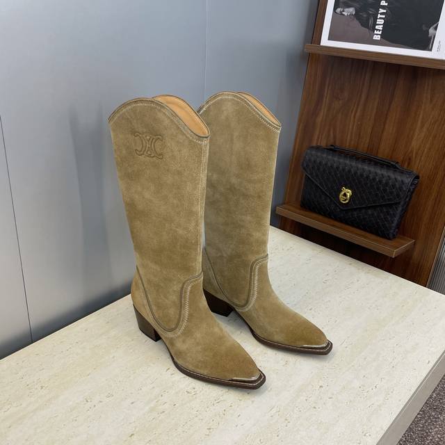 Factory Price P Leather Celine 2025 Autumn/Winter New Punk Style Iron-Toe Motorc Factory Price P Leather Celine 2025 Autumn/Winter New Punk Style Iron-Toe Motorc