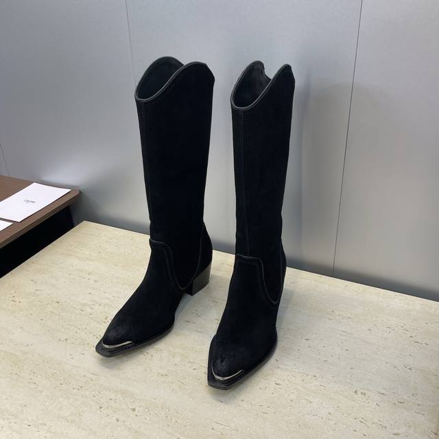 Factory Price P Leather Celine 2025 Autumn/Winter New Punk Style Iron-Toe Motorc Factory Price P Leather Celine 2025 Autumn/Winter New Punk Style Iron-Toe Motorc