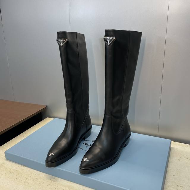 Factory Price Prada 2025 Autumn/Winter New Nomadic Style High-Top Knee-Length Mo