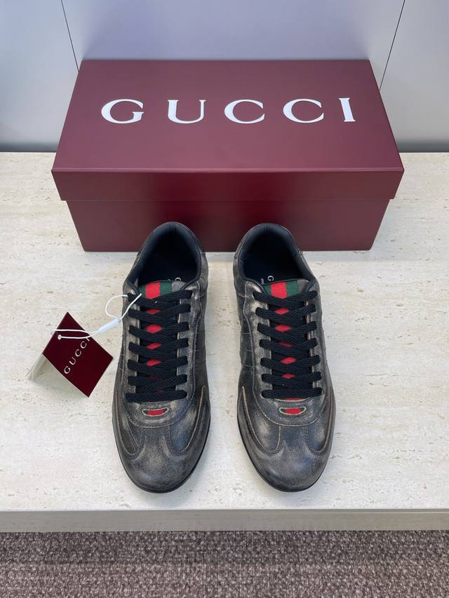 Factory Price P Gucci 2025 Fall/Winter Collection Shift Couple New Lace-up Casua Factory Price P Gucci 2025 Fall/Winter Collection Shift Couple New Lace-up Casua