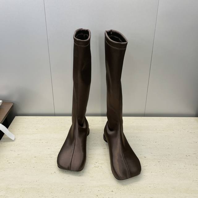 Factory Price P The Row 2025 Autumn/Winter New Knee-High Elastic Women's Long Bo