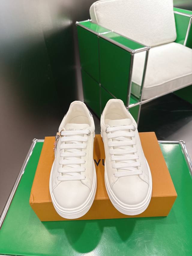 Top-tier version K007 Louis Vuitton Time Out Casual Sneakers (White) This Time O