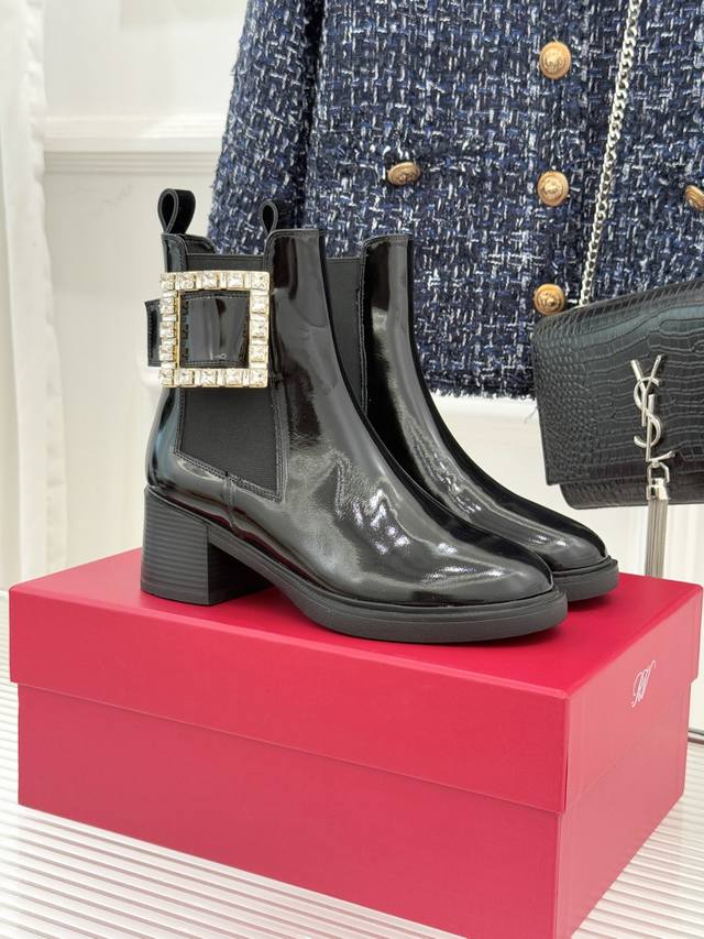 Factory Price P Ankle Boots & Long Boots Roger Vivier Rv25Wf New Rhinestone Squa