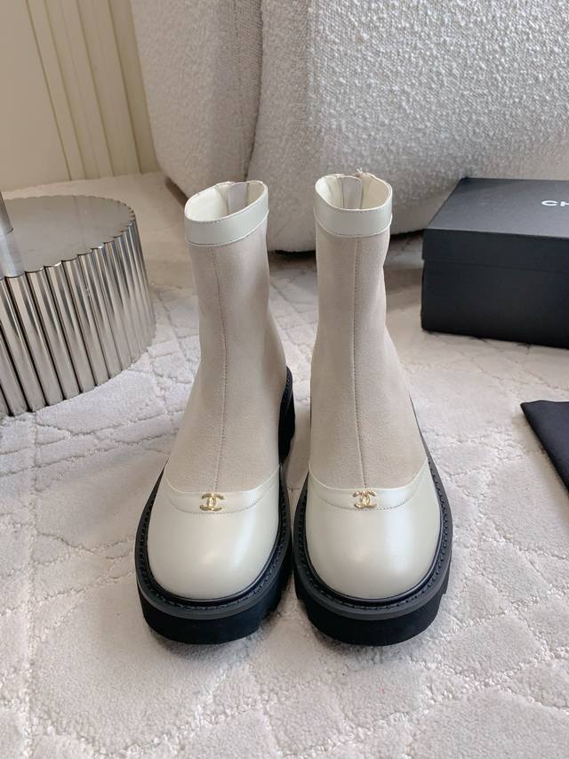 Factory Price P Chane* New Thick-Soled Ankle Boots Classic, Simple, and Versatil Factory Price P Chane* New Thick-Soled Ankle Boots Classic, Simple, and Versatil