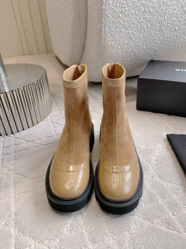 Factory Price P Chane* New Thick-Soled Ankle Boots Classic, Simple, and Versatil Factory Price P Chane* New Thick-Soled Ankle Boots Classic, Simple, and Versatil