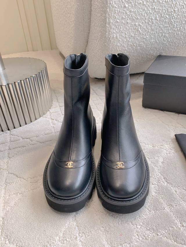 Factory Price P Chane* New Thick-Soled Ankle Boots Classic, Simple, and Versatil Factory Price P Chane* New Thick-Soled Ankle Boots Classic, Simple, and Versatil