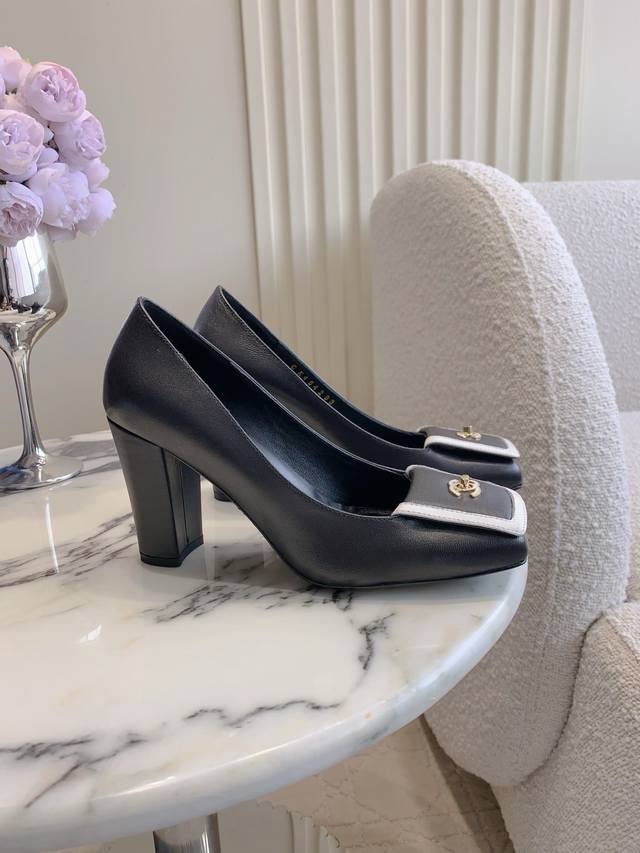 Factory Price P Chanel* New Square Toe High Heels. Chanel's high-end feel is alw Factory Price P Chanel* New Square Toe High Heels. Chanel's high-end feel is alw