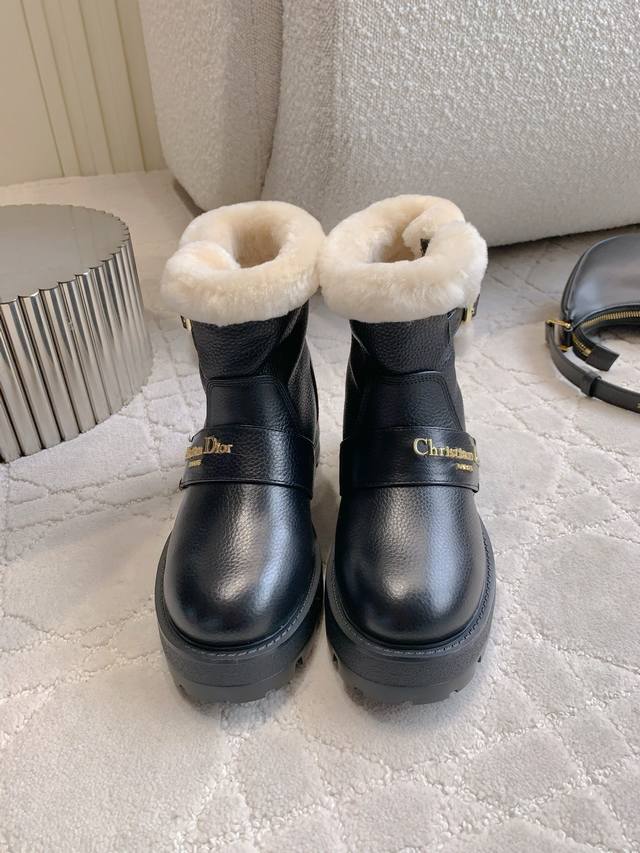 Factory Price P Dio* New Wool Thick-Soled Ankle Boots, Thick and Warm, Very Easy