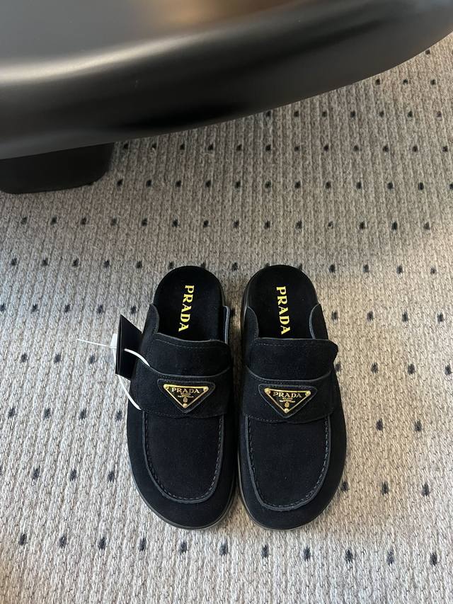 Prad* New Prad Slip-on Thick-soled Birkenstock Mules These shoes with a rubber s