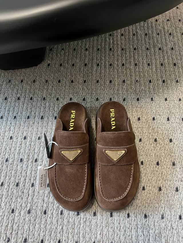 Prad* New Prad Slip-on Thick-soled Birkenstock Mules These shoes with a rubber s