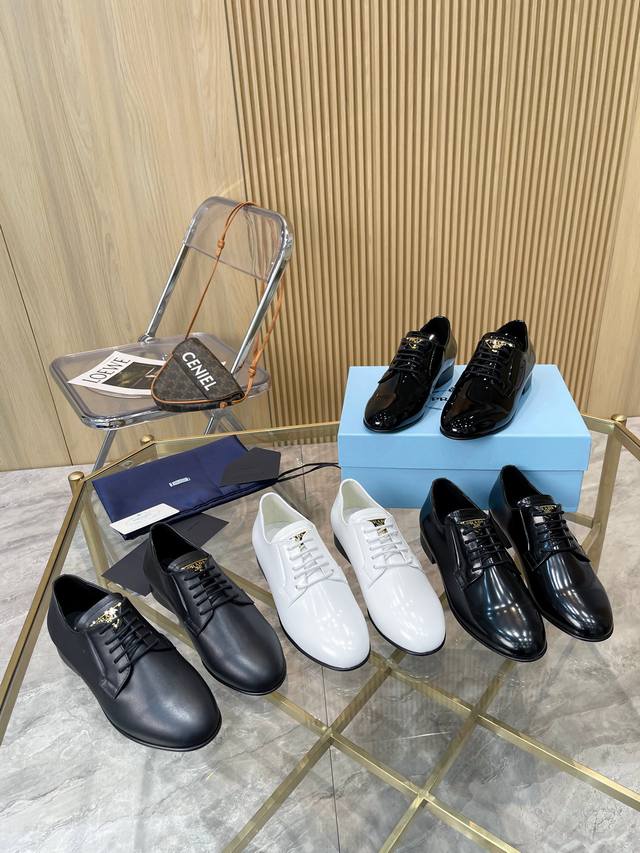 Top-tier genuine leather Prada early spring collection, new single shoes Prada e