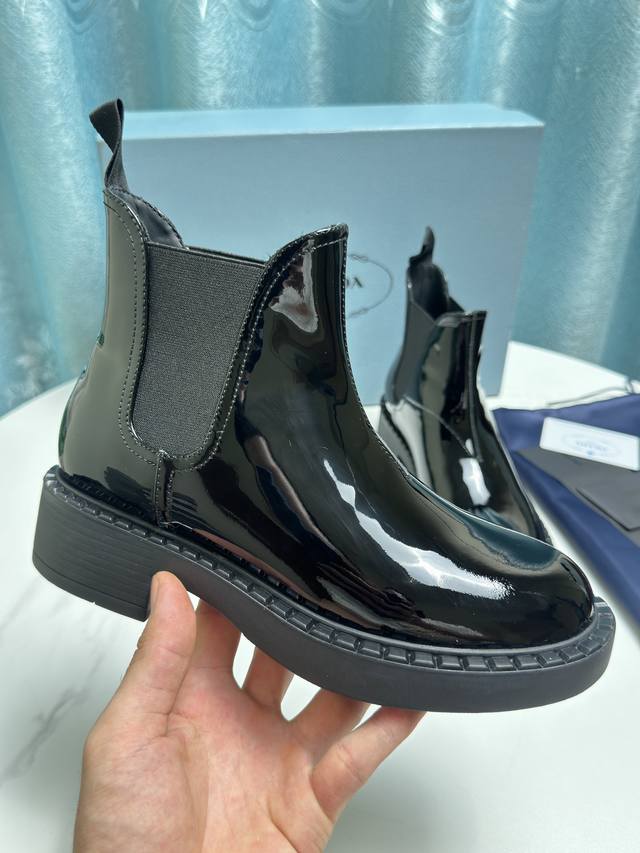 Factory Price P Prada Ankle Boots, Unisex Upper: Imported Cowhide Lining: Import