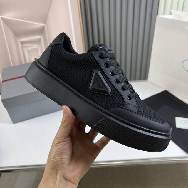 Prad*Prad boutique best-selling men's shoes, 1:1 replica of imported cowhide mes