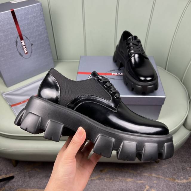 Factory Price P Prada Men's Loafers: Hot Launch! Top-Tier Version!! Completely R