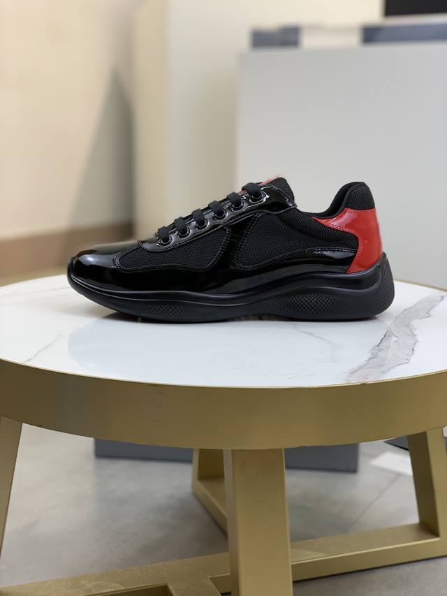 Prada top-of-the-line sneakers. Features include an imported flyknit upper with