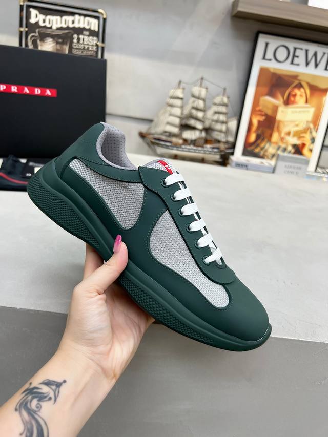 Prada Top-Tier Sneakers (Ddd) Upper: Imported flyknit fabric combined with soft