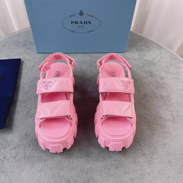 Prada New Sandals Upper: Imported sheepskin Lining: Imported mixed sheepskin Sol