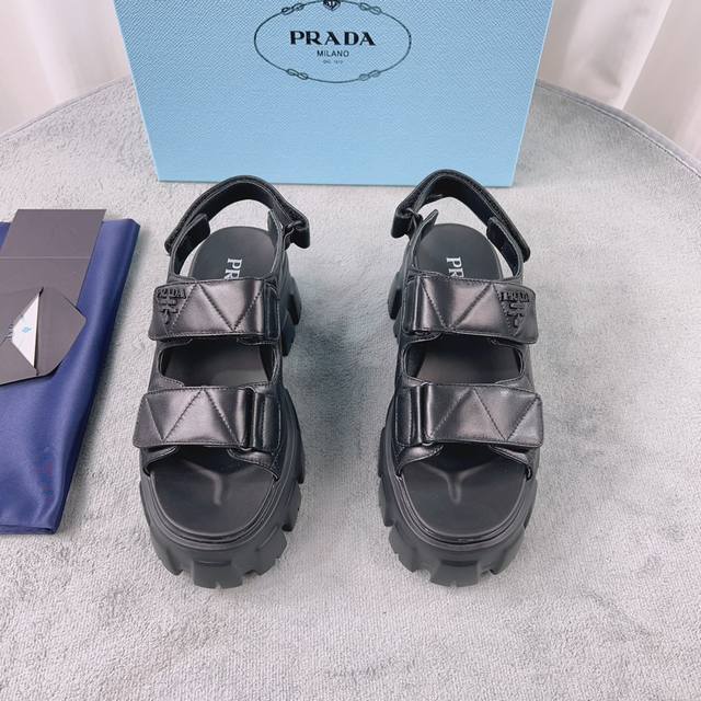 Prada New Sandals Upper: Imported sheepskin Lining: Imported mixed sheepskin Sol