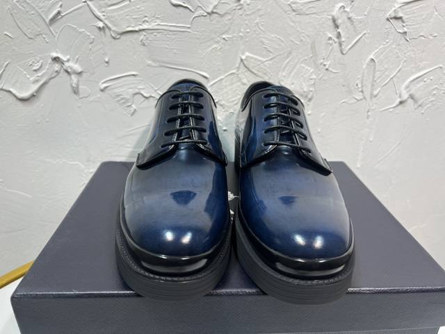 Prada Derby 2025 Spring New Arrival, Prada Distressed Retro Loafers, British Sty