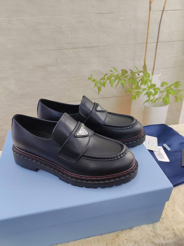 Men's +10 Prada 2025 Early Spring New Men's Shoes Prada Top Version Material: Sp