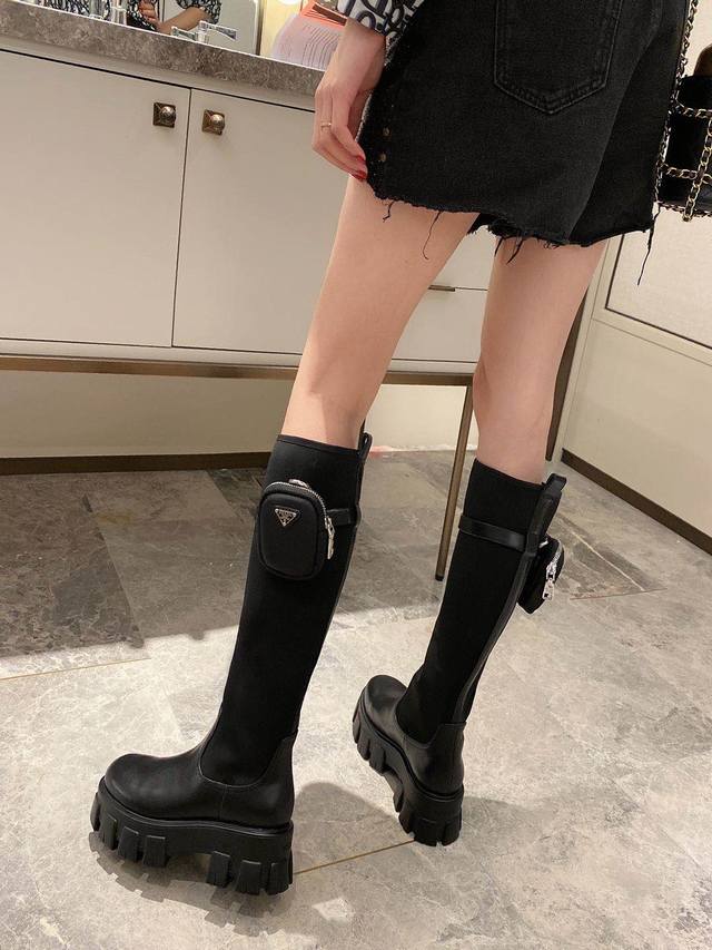 Prada's top-tier elastic boots are here! Comfortable and elegant, 1:1 replica of