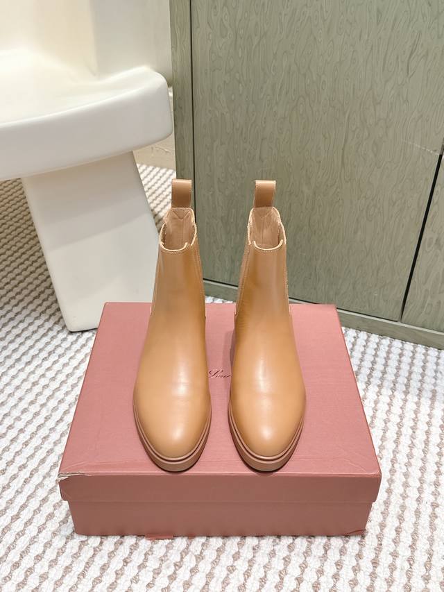 High-quality Loro Pian*25S Autumn/Winter New Minimalist Retro Slip-on Flat Ankle