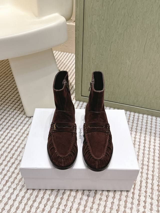 High-quality Yves Saint Laurent 25Ss new arrival YSL small logo high-top loafers