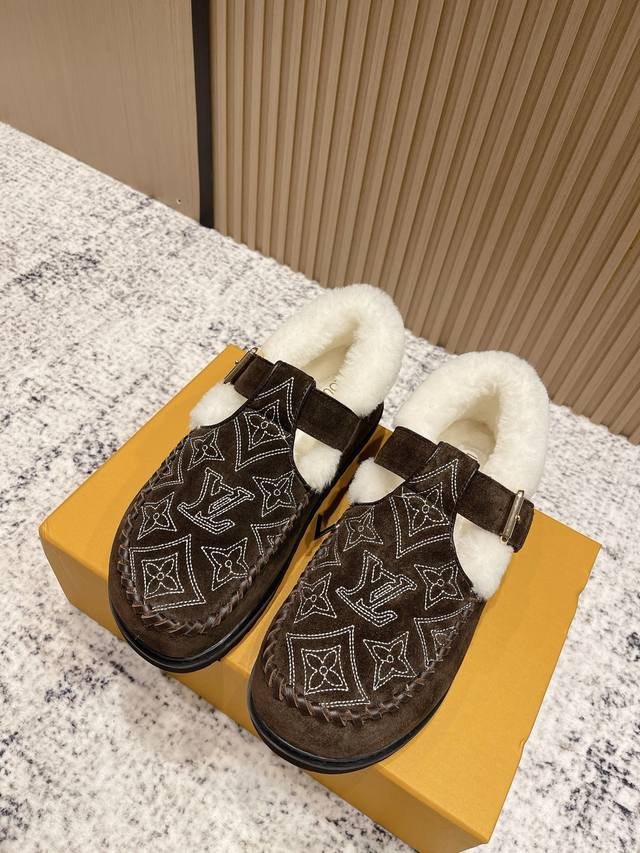 Top-tier version: Louis Vuitton Colorado series plush Mary Jane shoes. Original