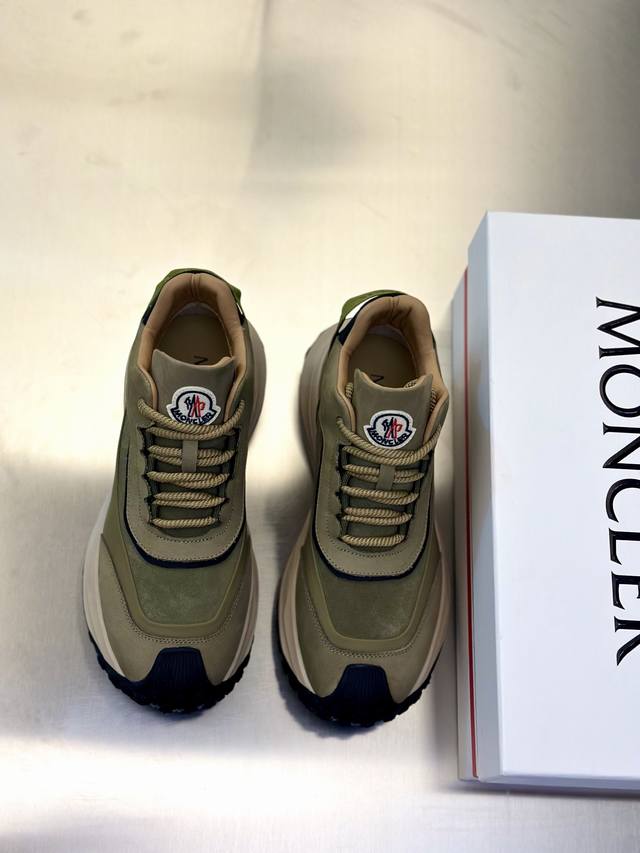 Moncler Men's Sneakers, constructed from imported breathable mesh and neoprene m