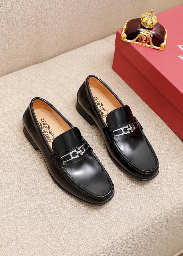 Product Trademark: Ferragamo Casual Leather Shoes True Sizes: 38-44, 45 (Custom