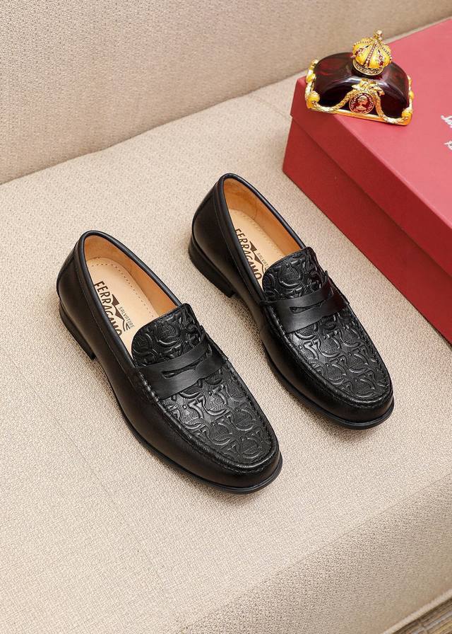 Product Trademark: Ferragamo Casual Leather Shoes True Sizes: 38-44, 45 (Custom