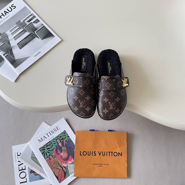 Fleece-lined Louis Vuitton 2025 Boutique Limited Edition Couple Shoes New Offic