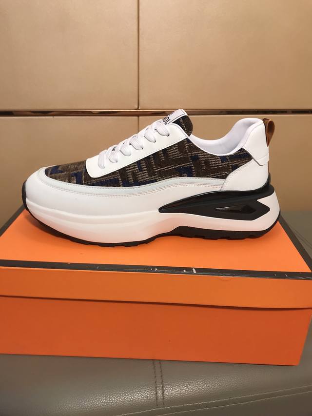 Factory Price p Fendi Men's New Low-Top Casual Shoes are now available. The uppe