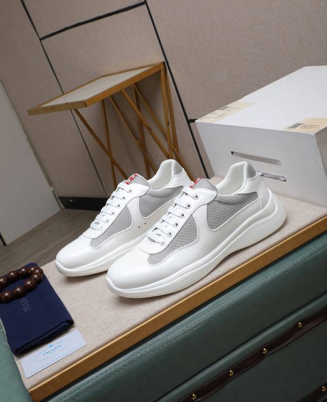 Factory Price p Prada Casual Sports Shoes Upper: Imported flyknit fabric with p