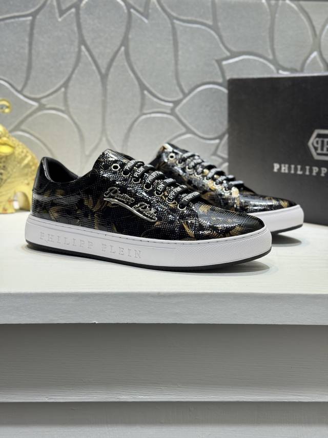 philipp plein - German trendy casual style! Made of cowhide leather! Simple yet
