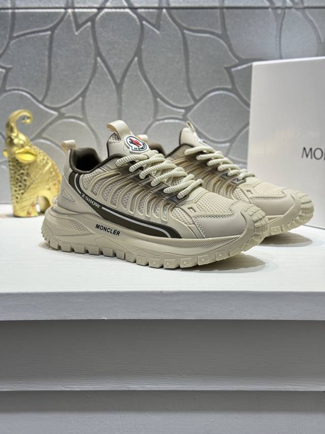 Moncler Men's Casual Sports Shoes, featuring comfortable and slip-resistant perf