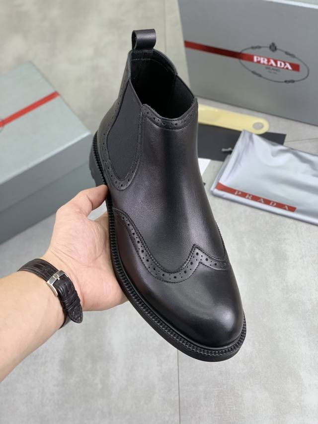 Factory direct price Prada new casual leather shoes, original purchase and deve