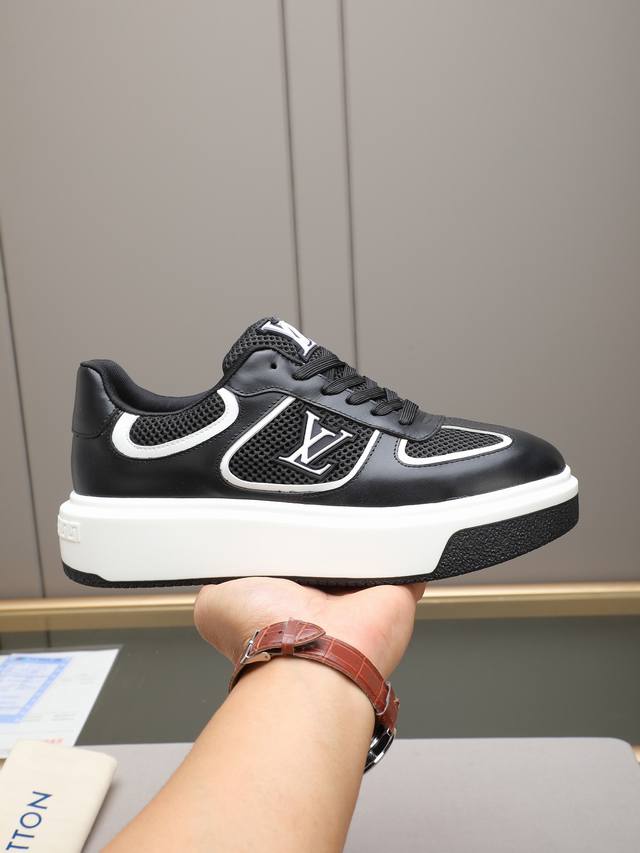 New Men's Shoes, Lv Style. Fashionable and trendy, made with top-grain calfskin