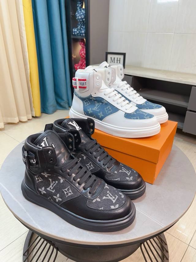 Factory Price p Louis Vuitton* Official Website Same Style Men's High-Top Casua