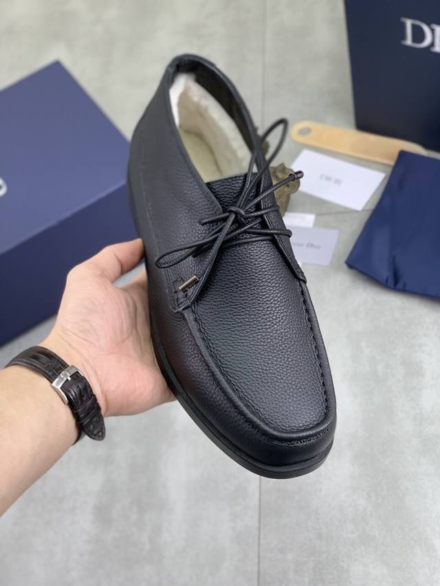 Factory direct price! High-quality Dior shoes with genuine wool lining! Top-tie