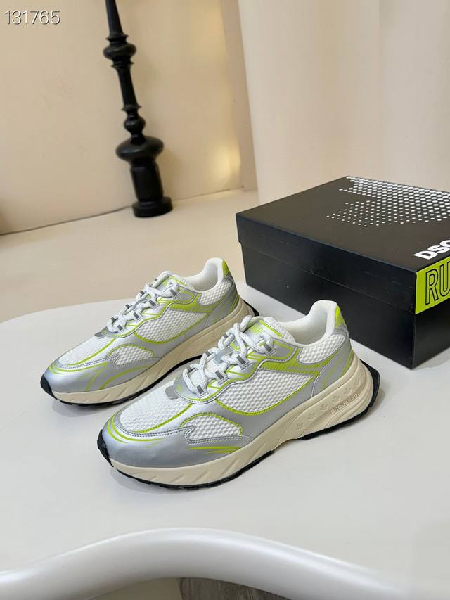 Dsquared2 Size: 39-44. Size 45 can be customized. 2025Ss Dsquared2 Sprinter Snea